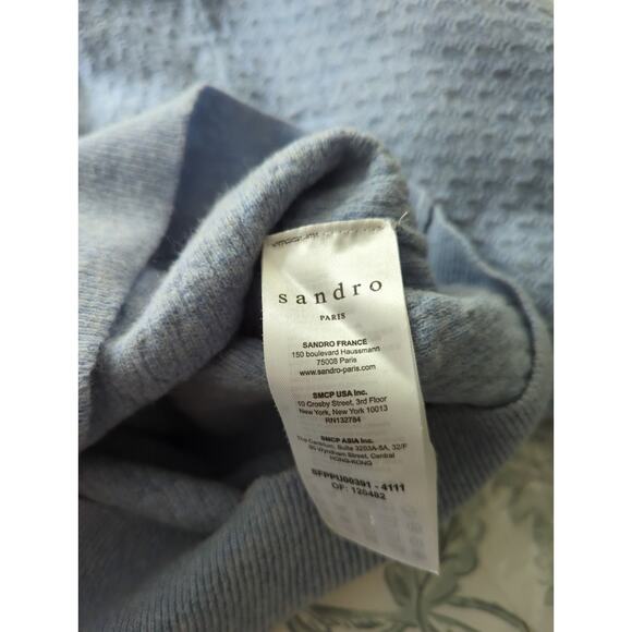 Sandro Paris Lace Trim Pointelle Sweater - Picture 9 of 11